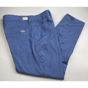 Seven 7 Blue Pants size 14 High Rise Skinny Crop RN#109890